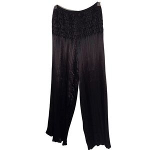 Komarov Women’s Slinky Black Palazzo Pants Size Small
